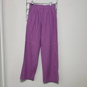 Abercrombie & Fitch Purple Linen Trouser Pants